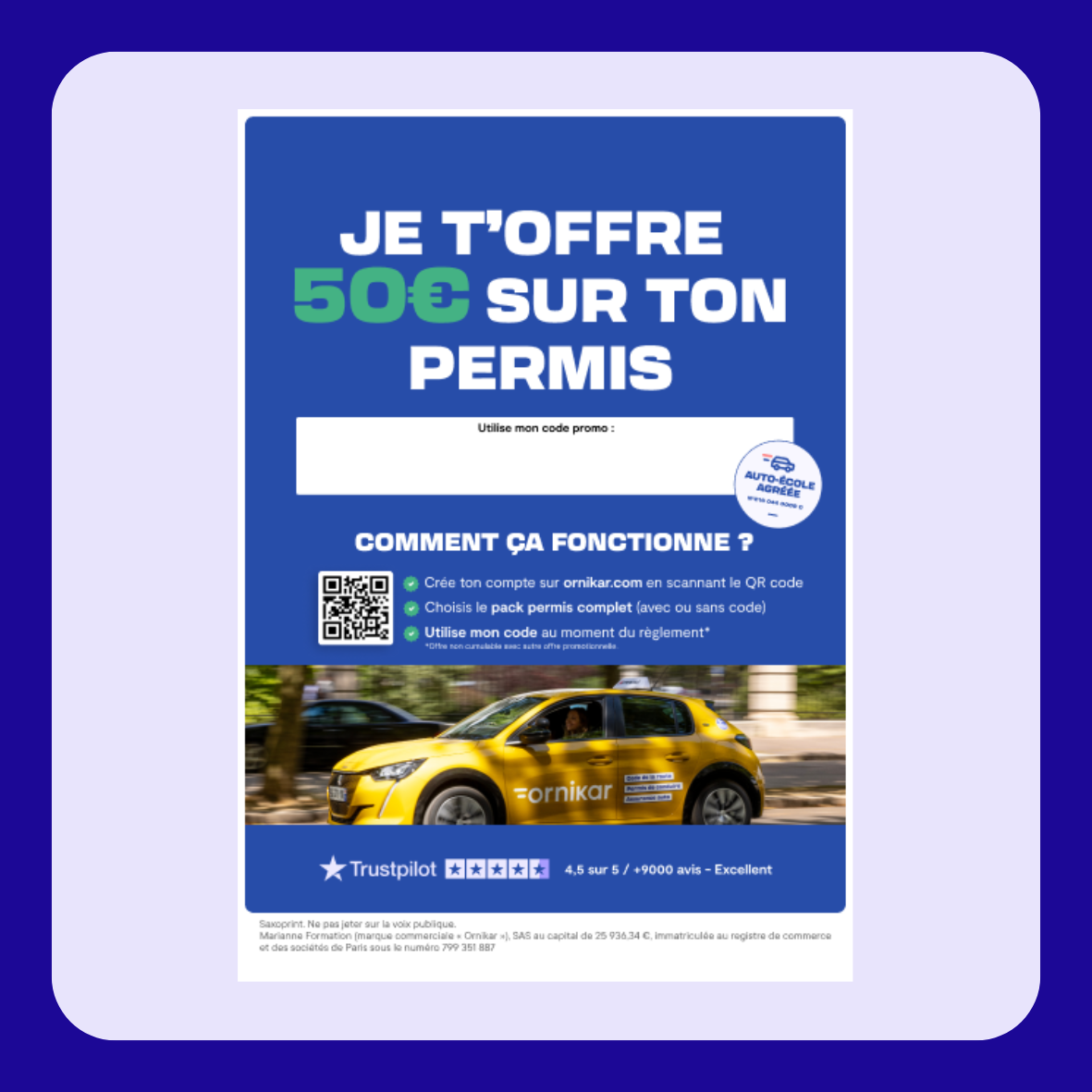 Flyers Bonus Parrainage Élèves – 50 flyers